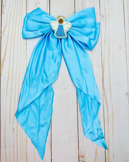 Blue Angel Hair Bow