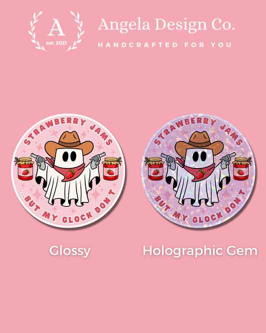 Strawberry Ghost Sticker