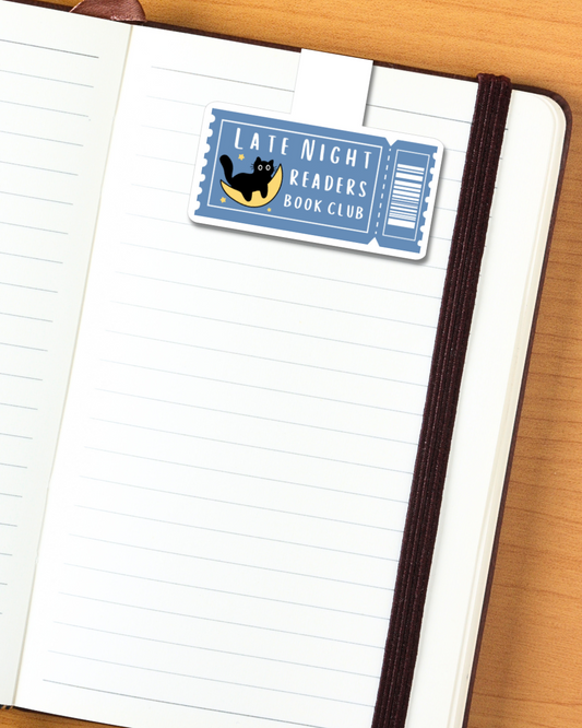 Late Night Cat Magnetic Bookmark