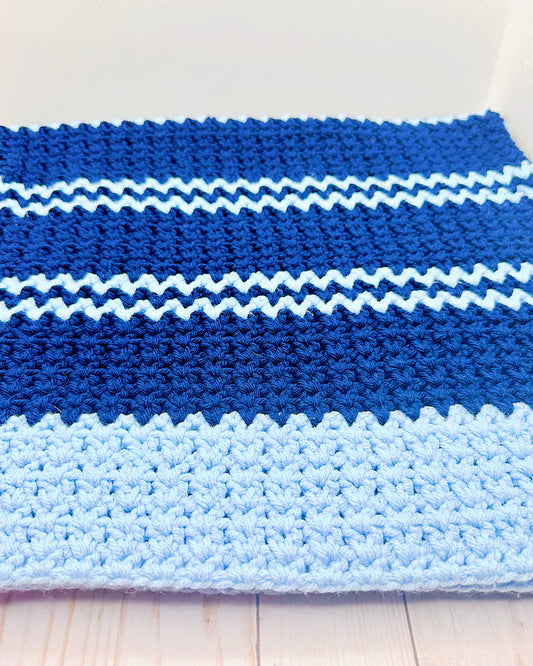Blue Baby Blanket w/ Beanie