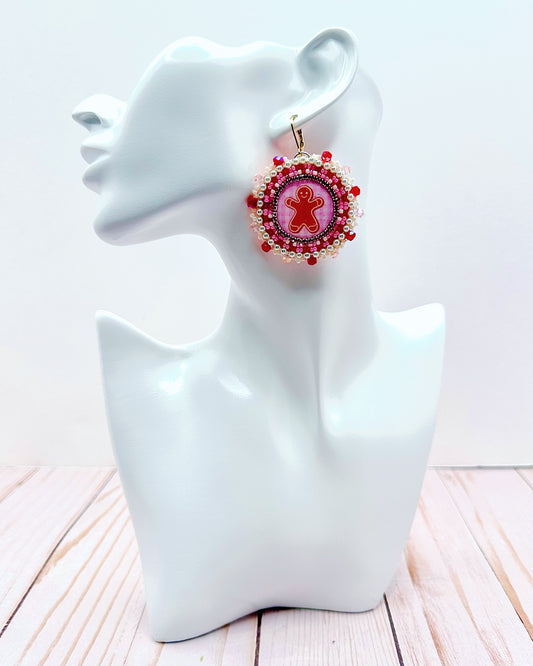 Pastel Pink Gingerbread Earrings
