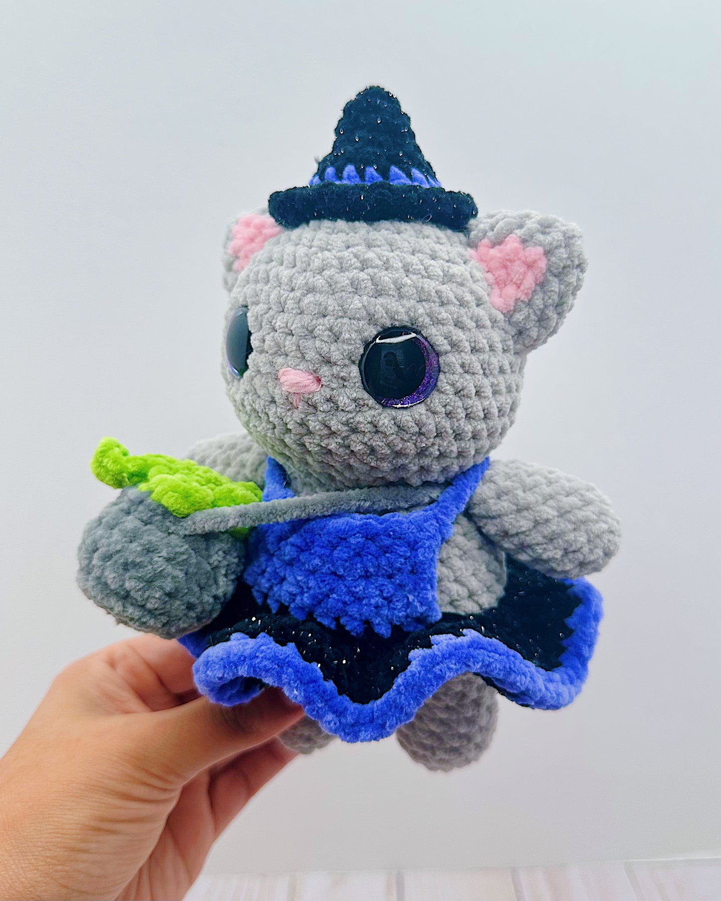 Handmade Crochet Witch Cat