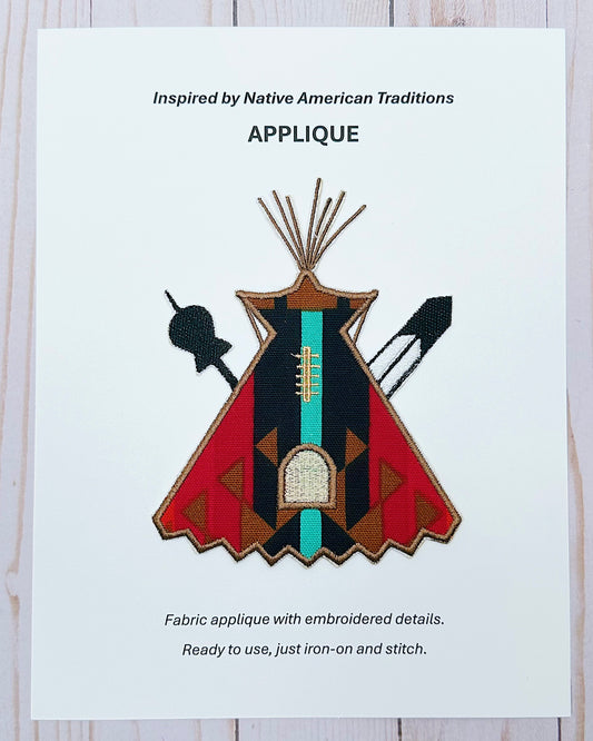 Tipi Designs - Iron-On Embroidered Appliqué