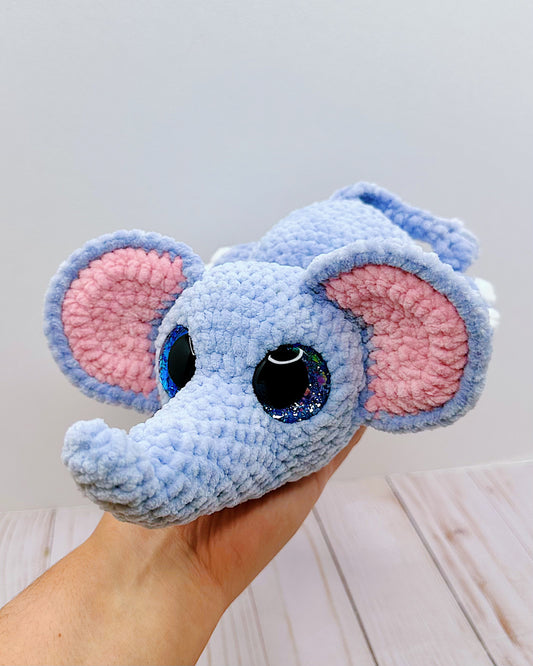 Handmade Crochet Elephant - Blue