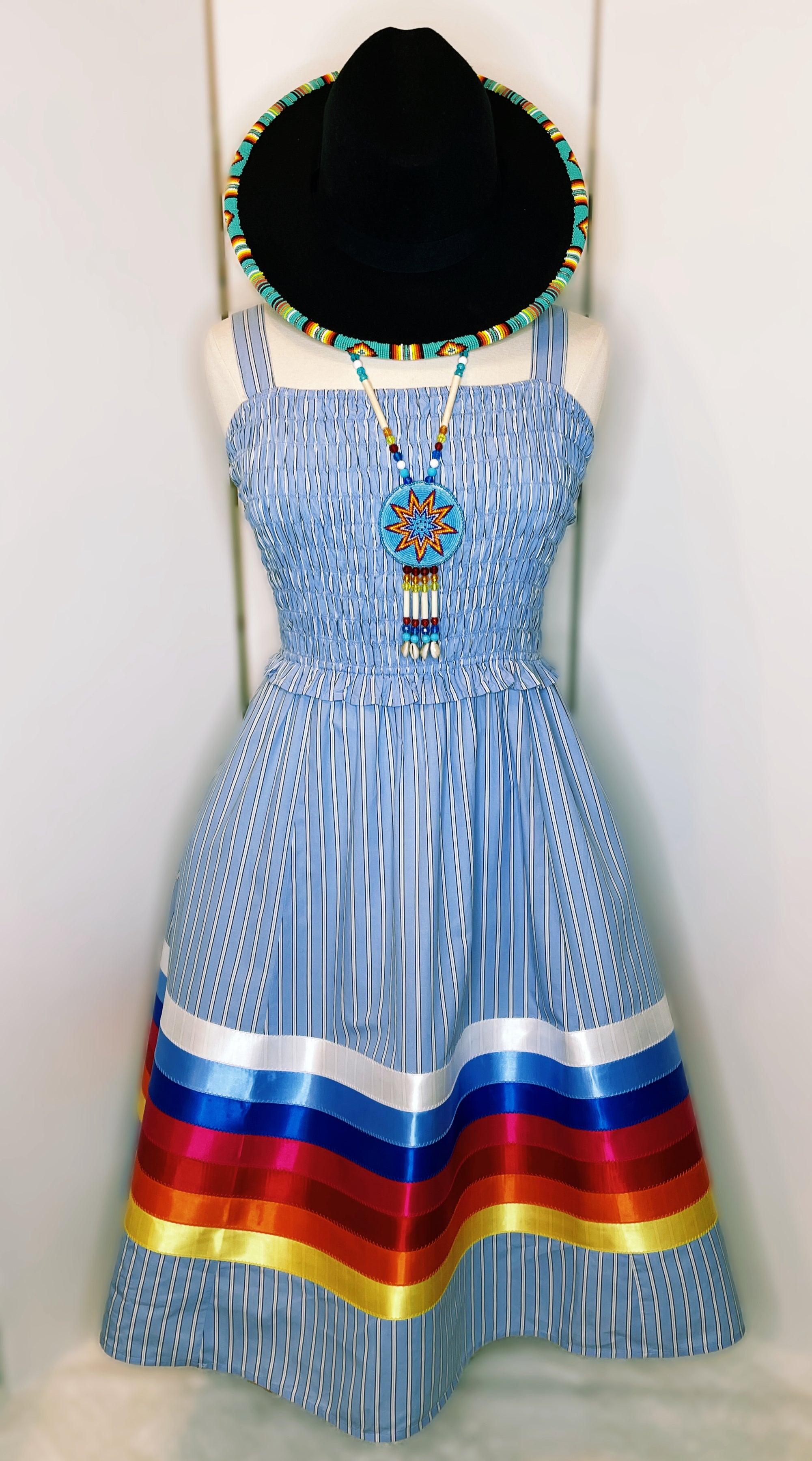 blue fire dress Denby Strapless Mini Dress
