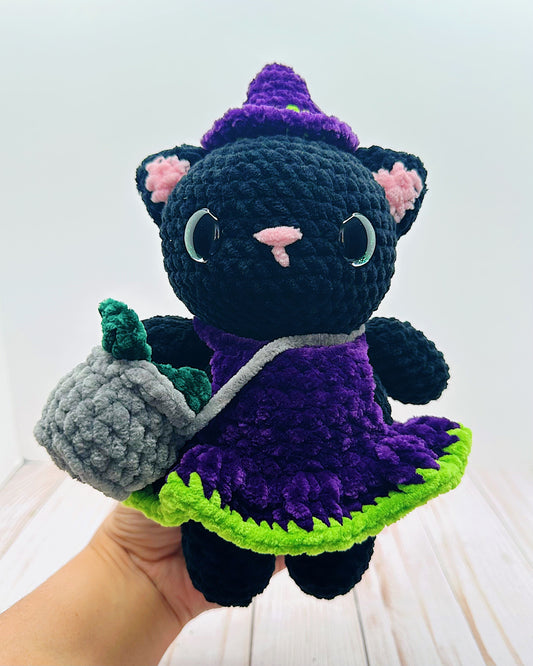 Handmade Crochet Hazel the Witch Kitty