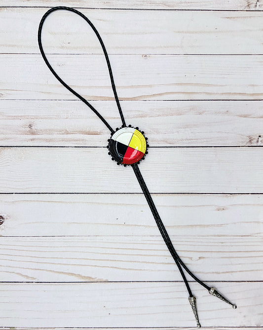Medicine Wheel Bolo Tie