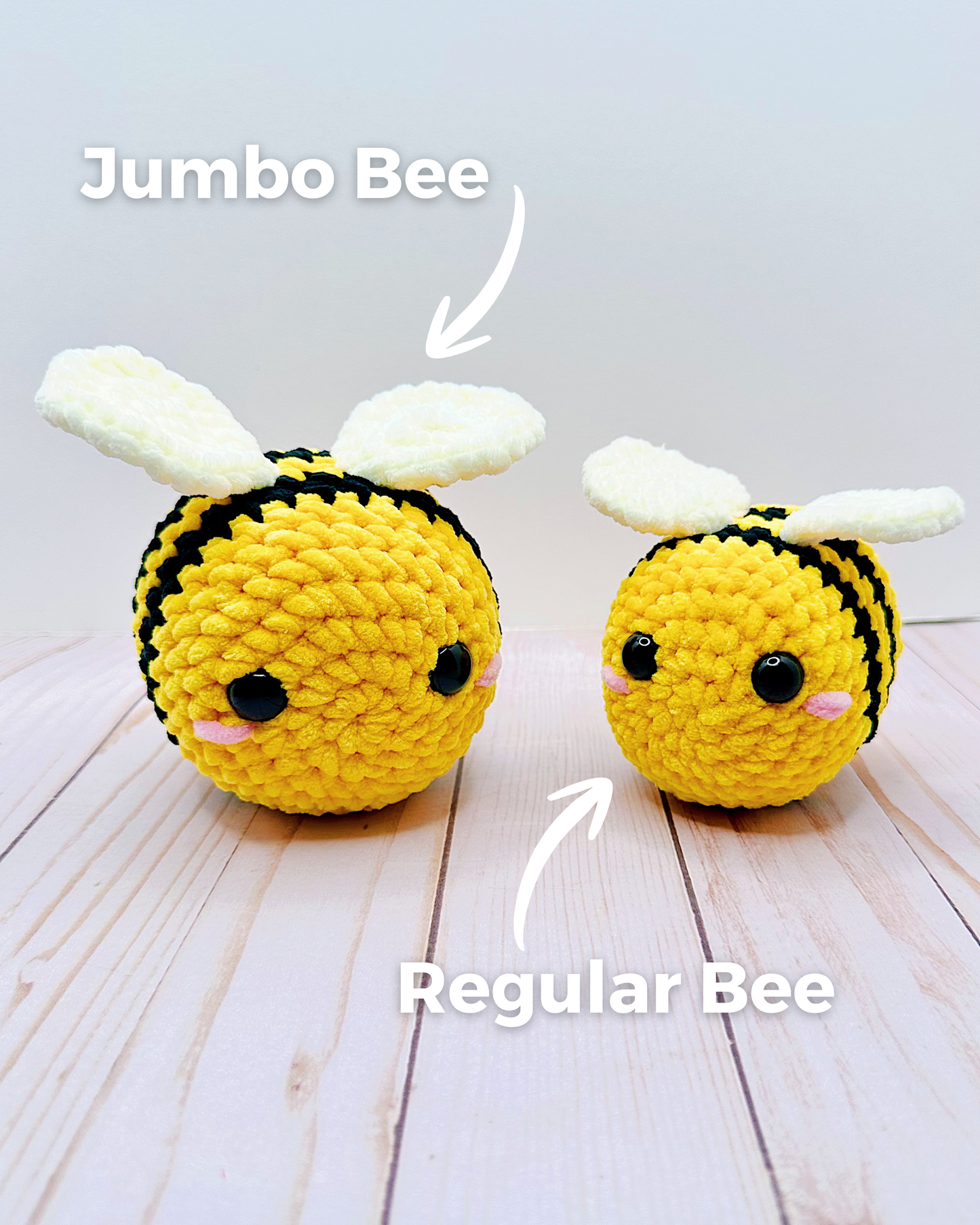 Handmade Crochet Pink Love Bee (Regular)