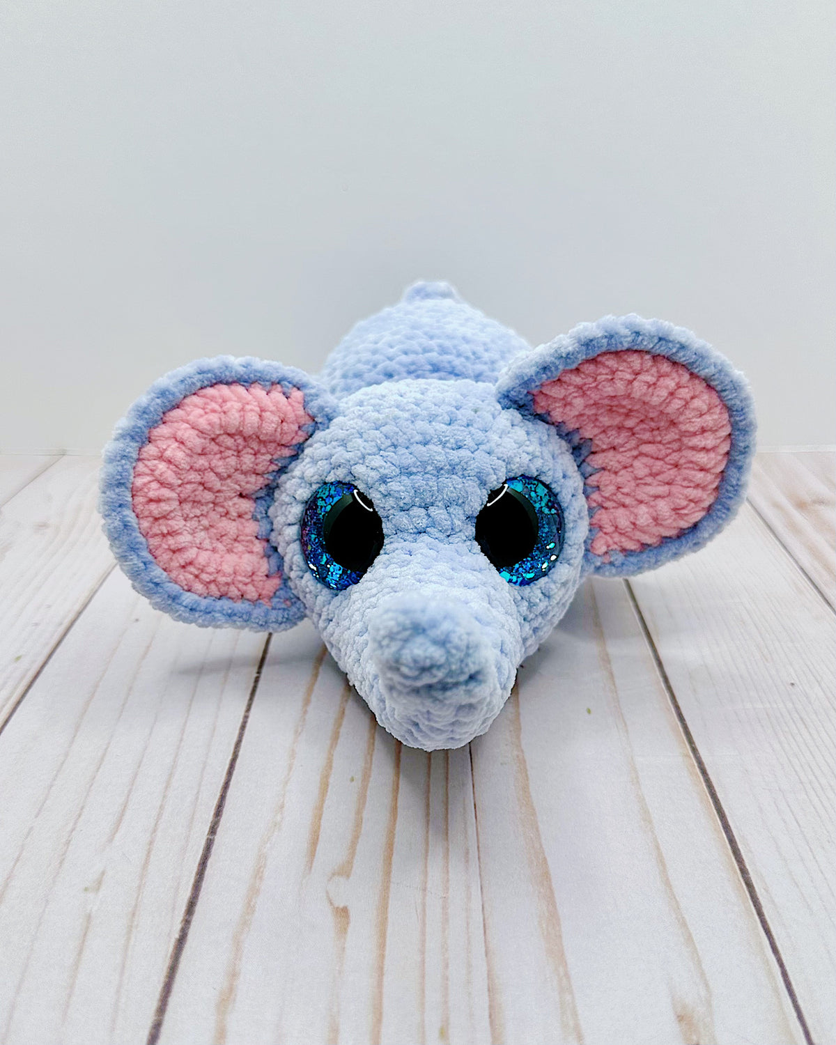 Handmade Crochet Elephant - Blue