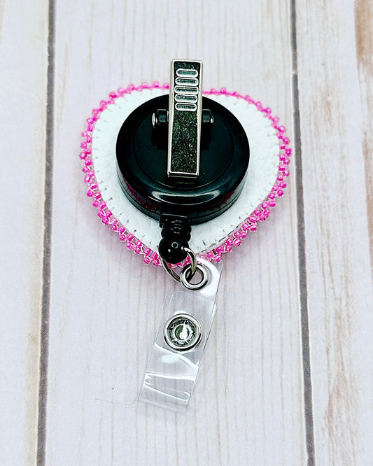 Pink Heart Badge Reel