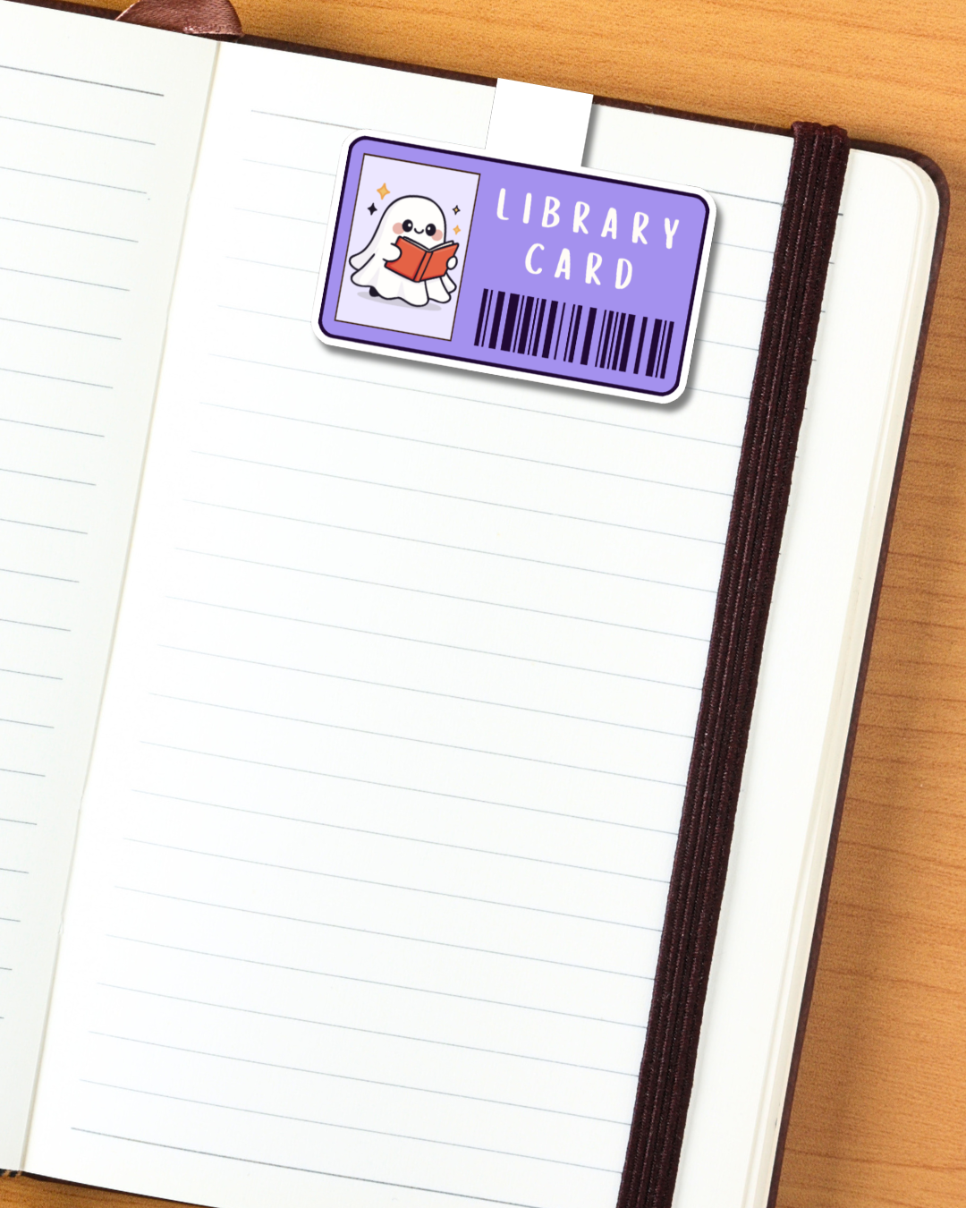 Ghost Library Card Magnetic Bookmark