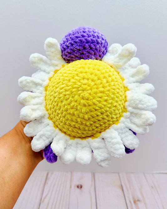 Handmade Crochet Purple Daisy Turtle