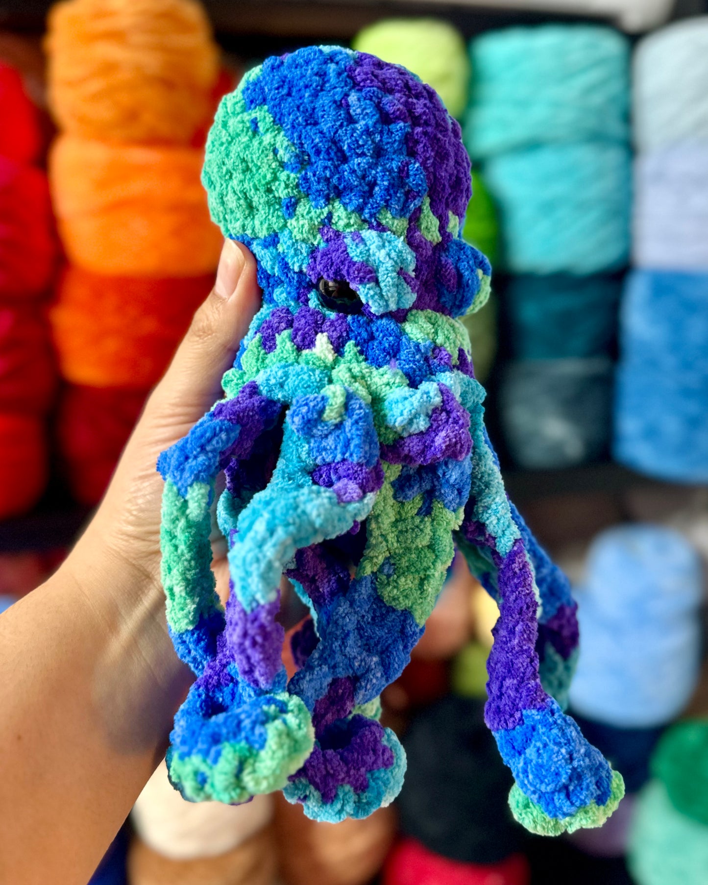 Handmade Crochet Octopus - Ocean Shades