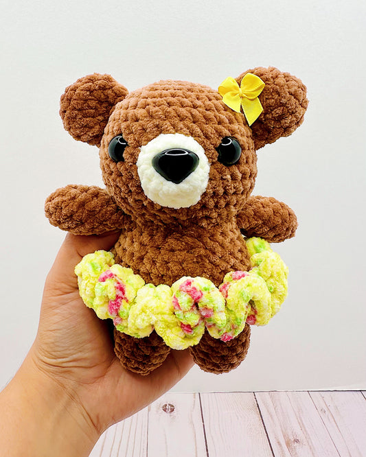 Handmade Crochet Bear in Tutu