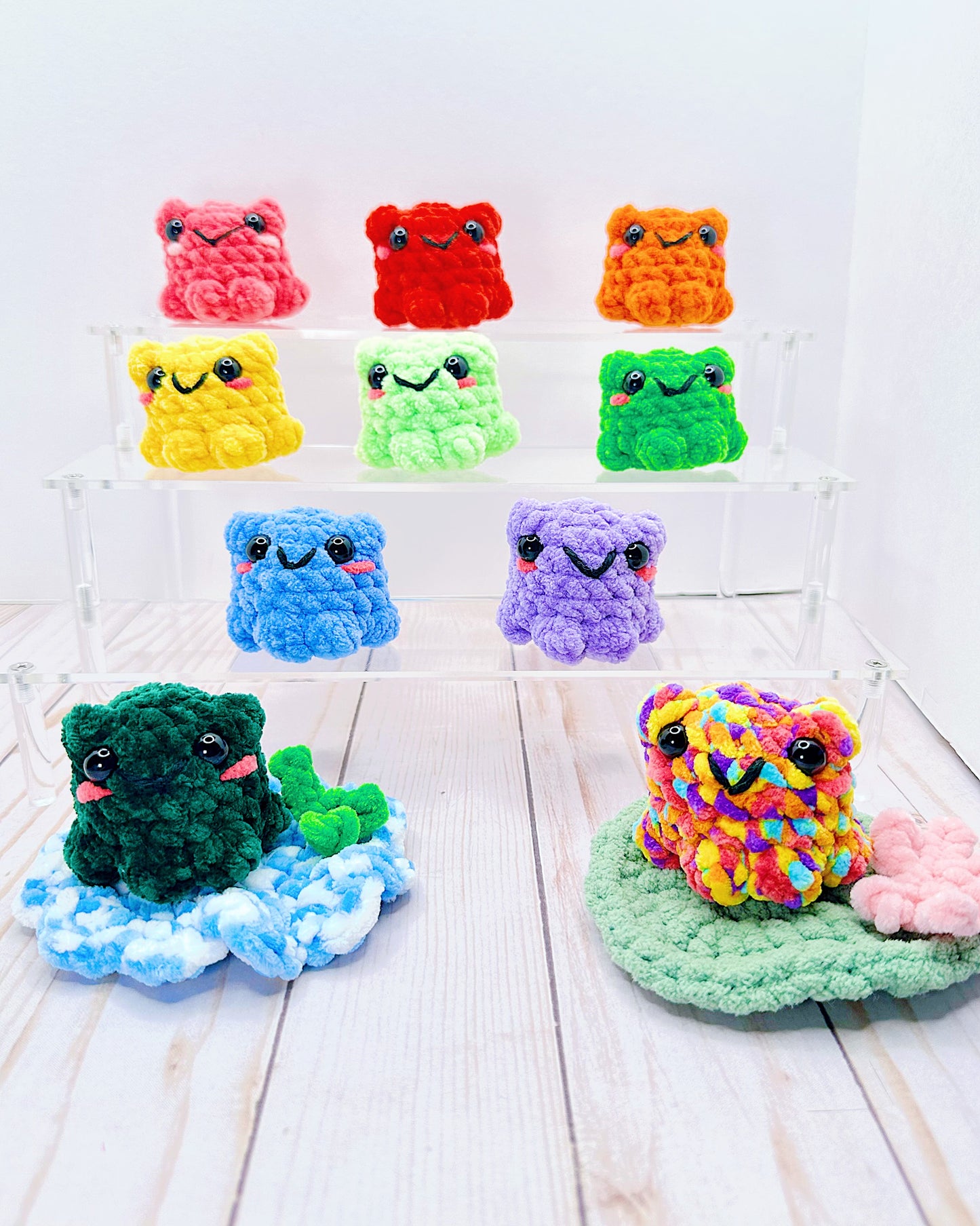 Mini Handmade Crochet Frog - Multiple Colors