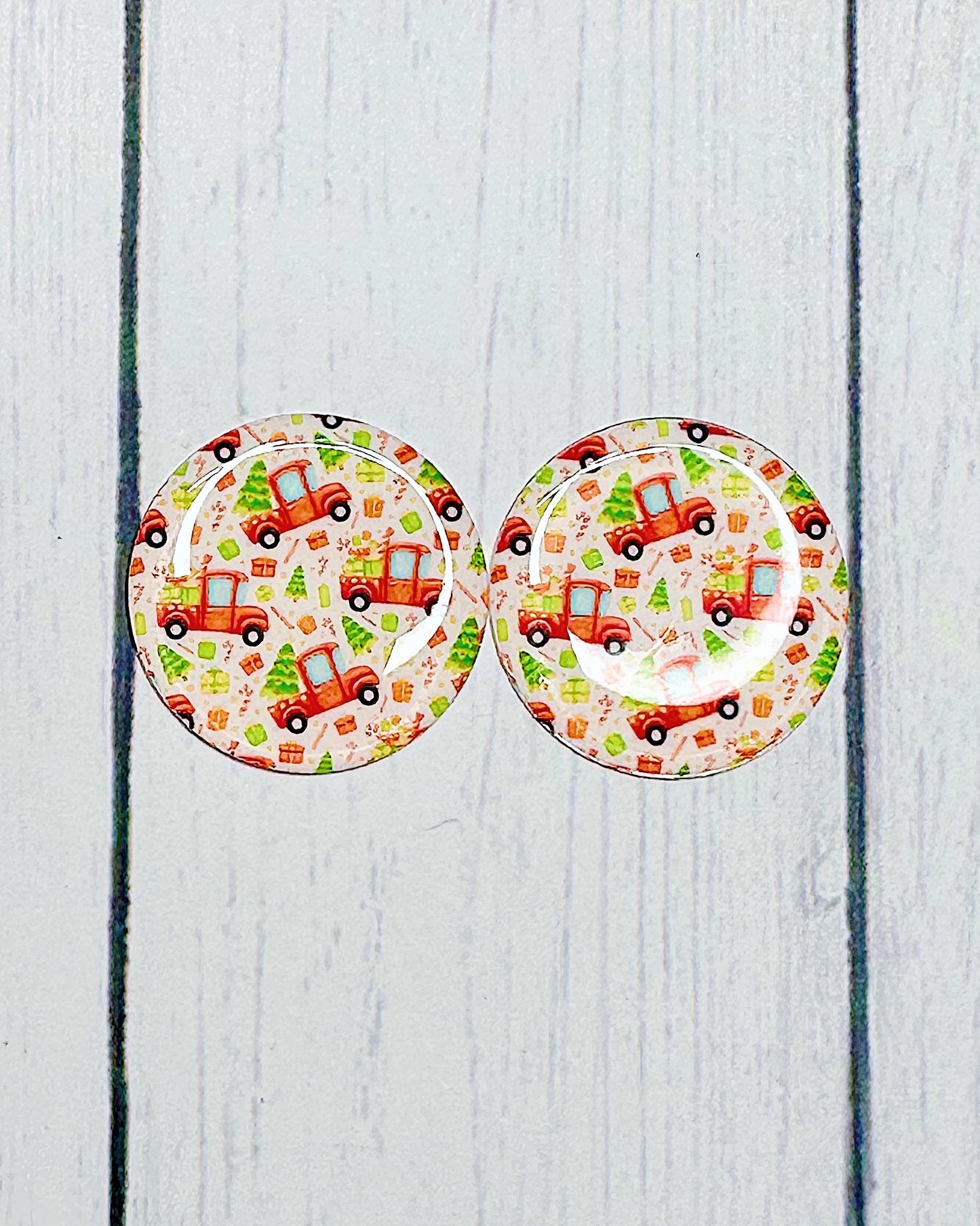 Winter Pattern 1" Round Cabs