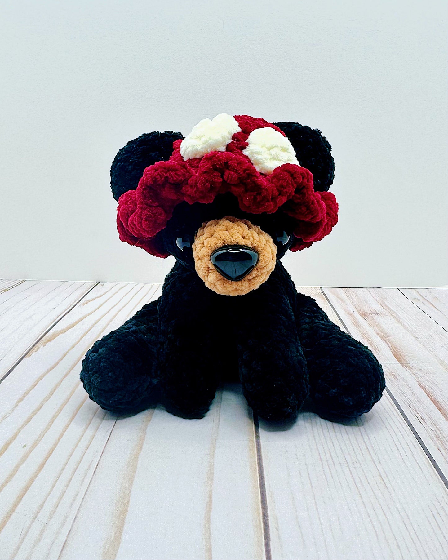 Handmade Crochet Mushroom Bear
