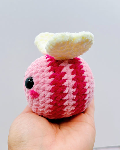 Handmade Crochet Pink Love Bee (Regular)