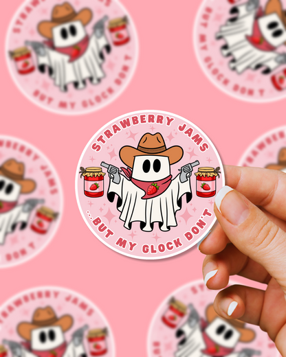 Strawberry Ghost Sticker