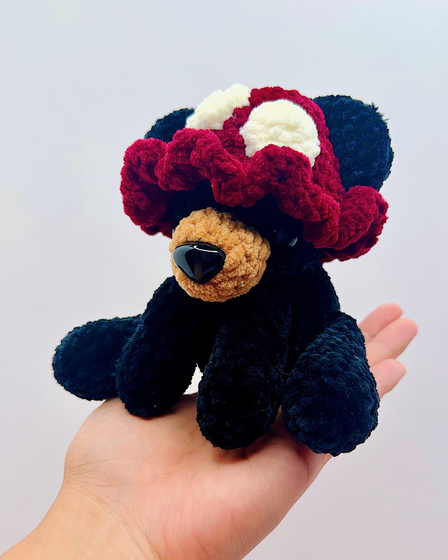Handmade Crochet Mushroom Bear