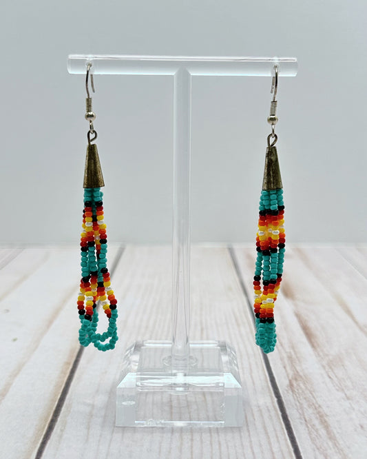 Turquoise Fire Color Earrings