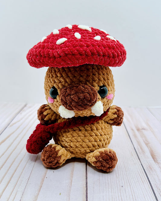 Handmade Crochet Mushroom Boar