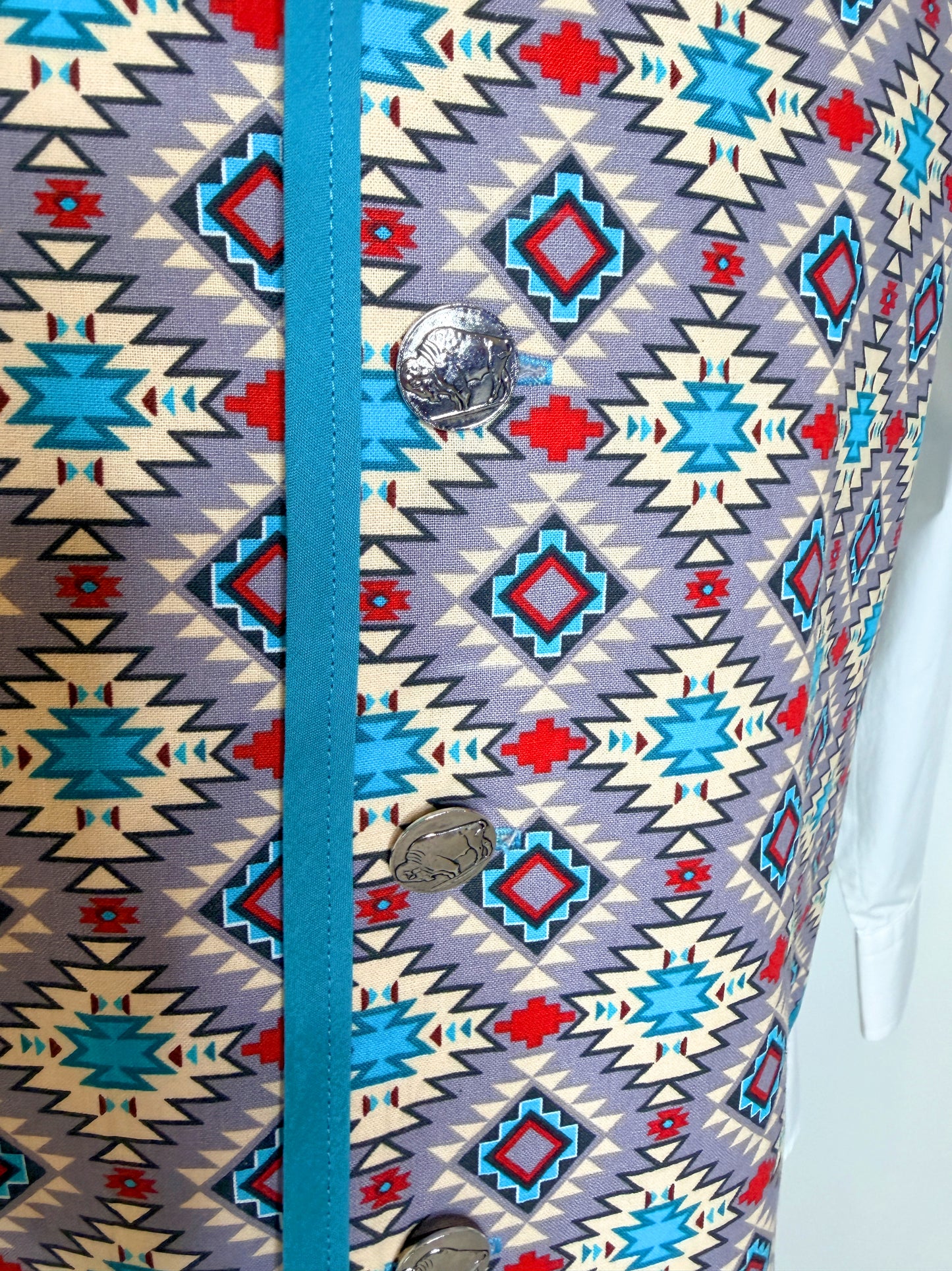 Gray Patterned Vest - XXXL