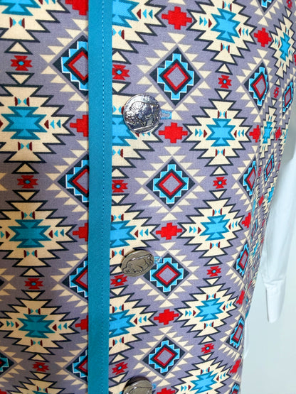 Gray Patterned Vest - XXXL