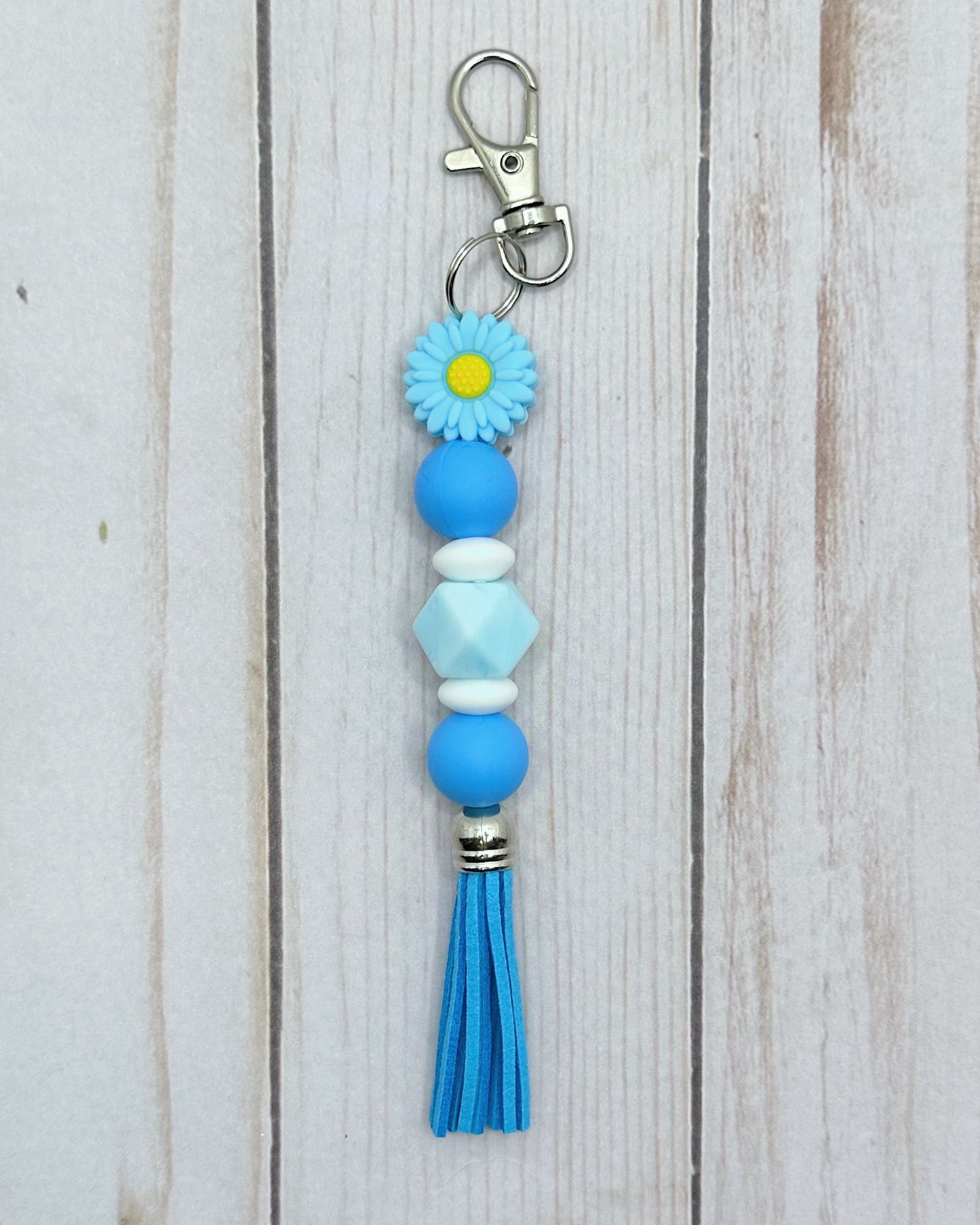 Blue Flower Keychain