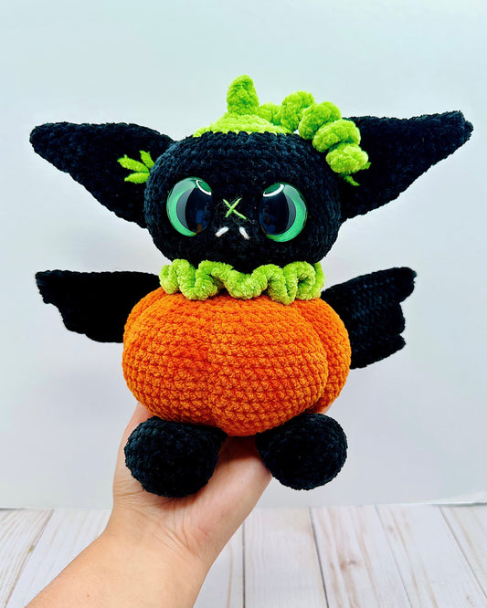 Handmade Crochet Pumpkin Bat