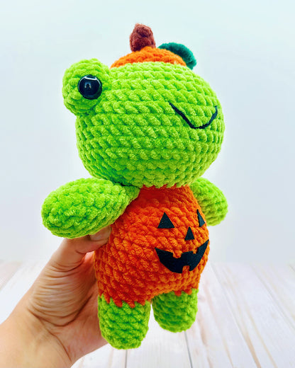 Handmade Crochet Pumpkin Frog