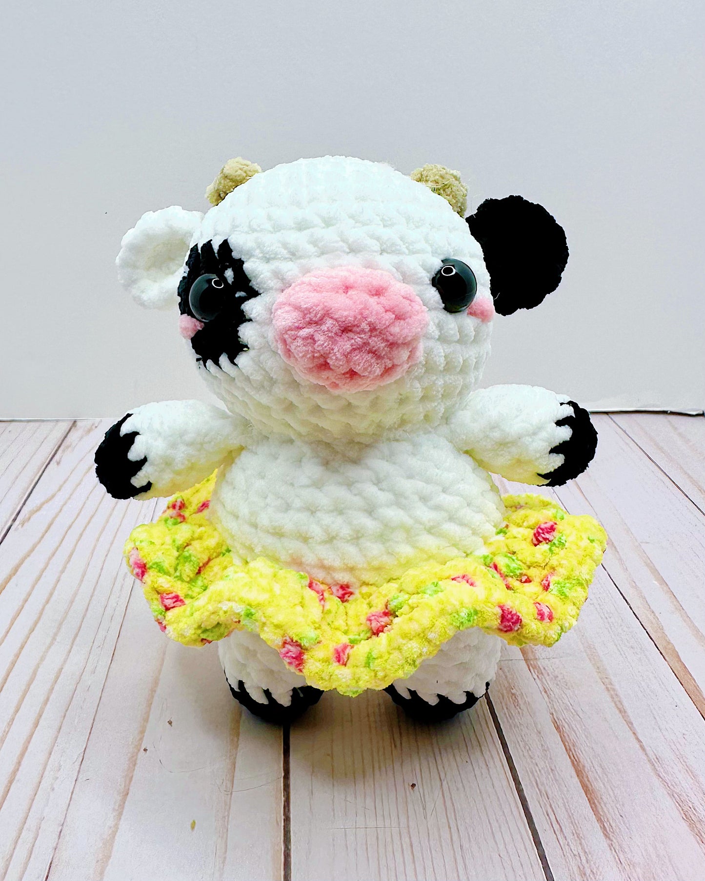 Handmade Crochet Cow in Tutu