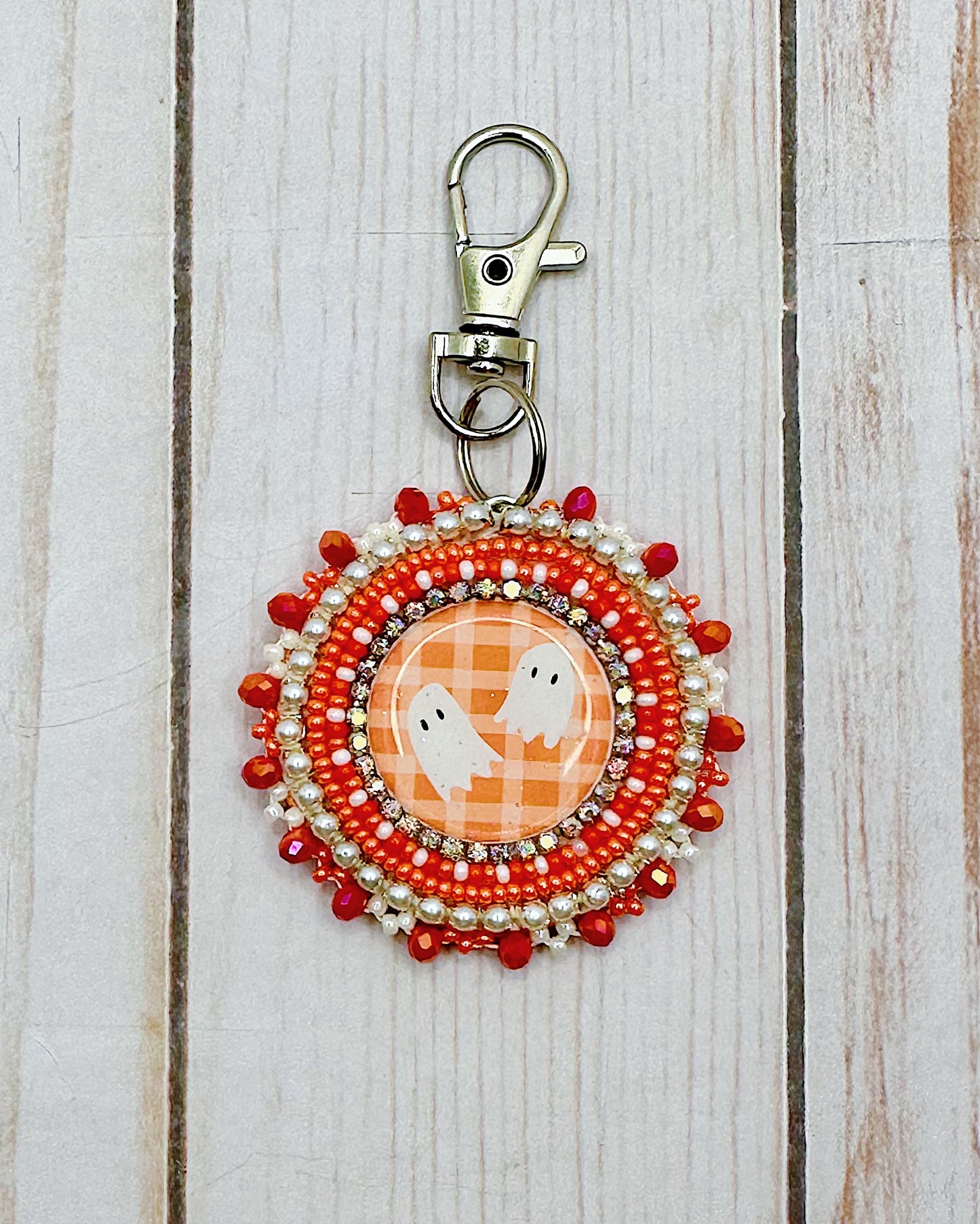 Orange Ghost Keychain
