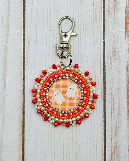 Orange Ghost Keychain