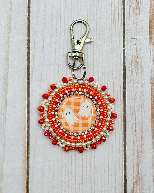 Orange Ghost Keychain