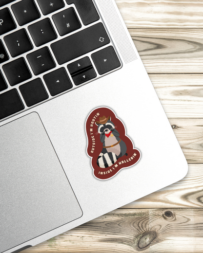 Hootin' Raccoon Sticker