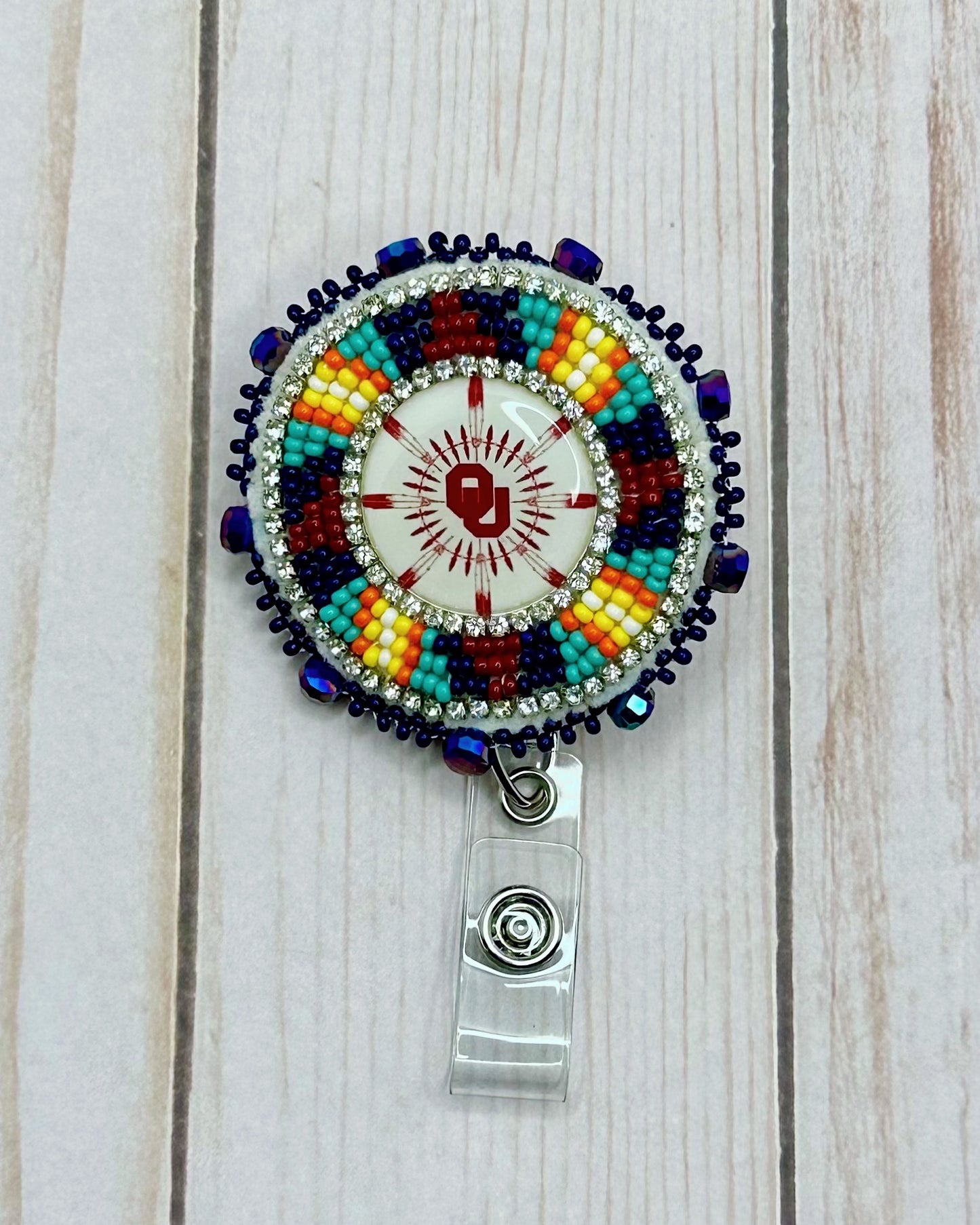 Blue Native OU Badge Reel