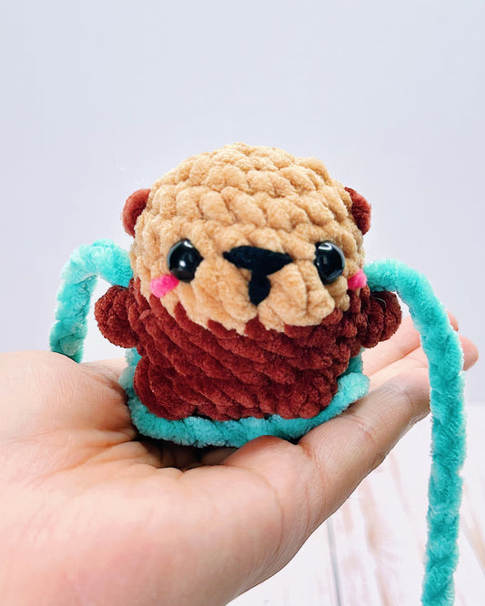 Handmade Crochet Swinging Otter