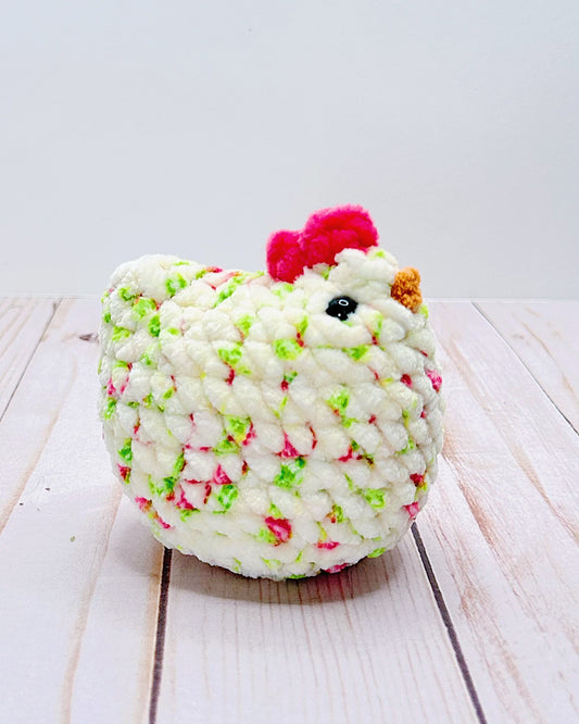 Handmade Crochet Patterned Chicken