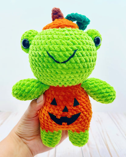 Handmade Crochet Pumpkin Frog