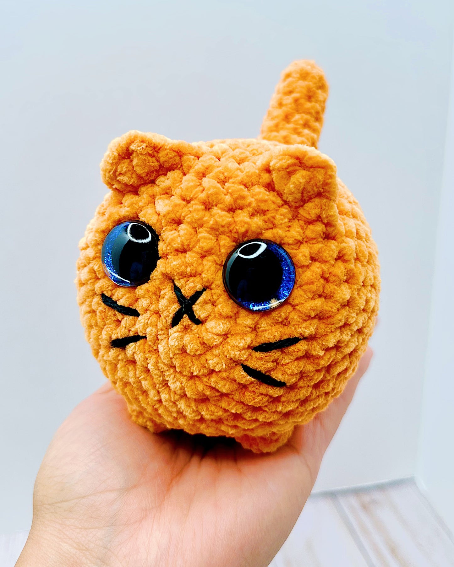 Handmade Crochet Loaf Cat - Orange