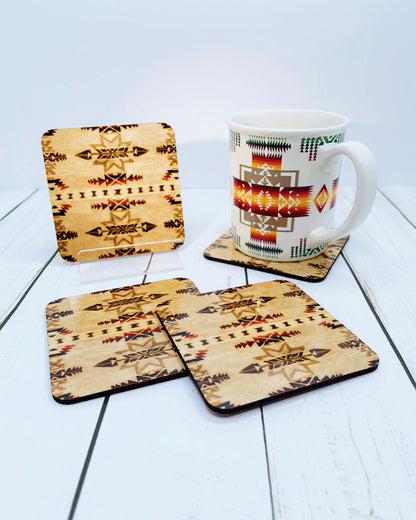 Native Design Coasters - Cork