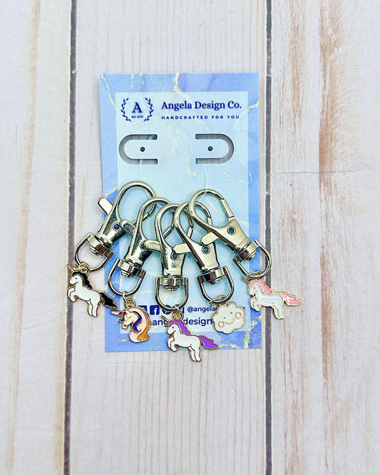 Unicorn Stitch Markers - Set of 5