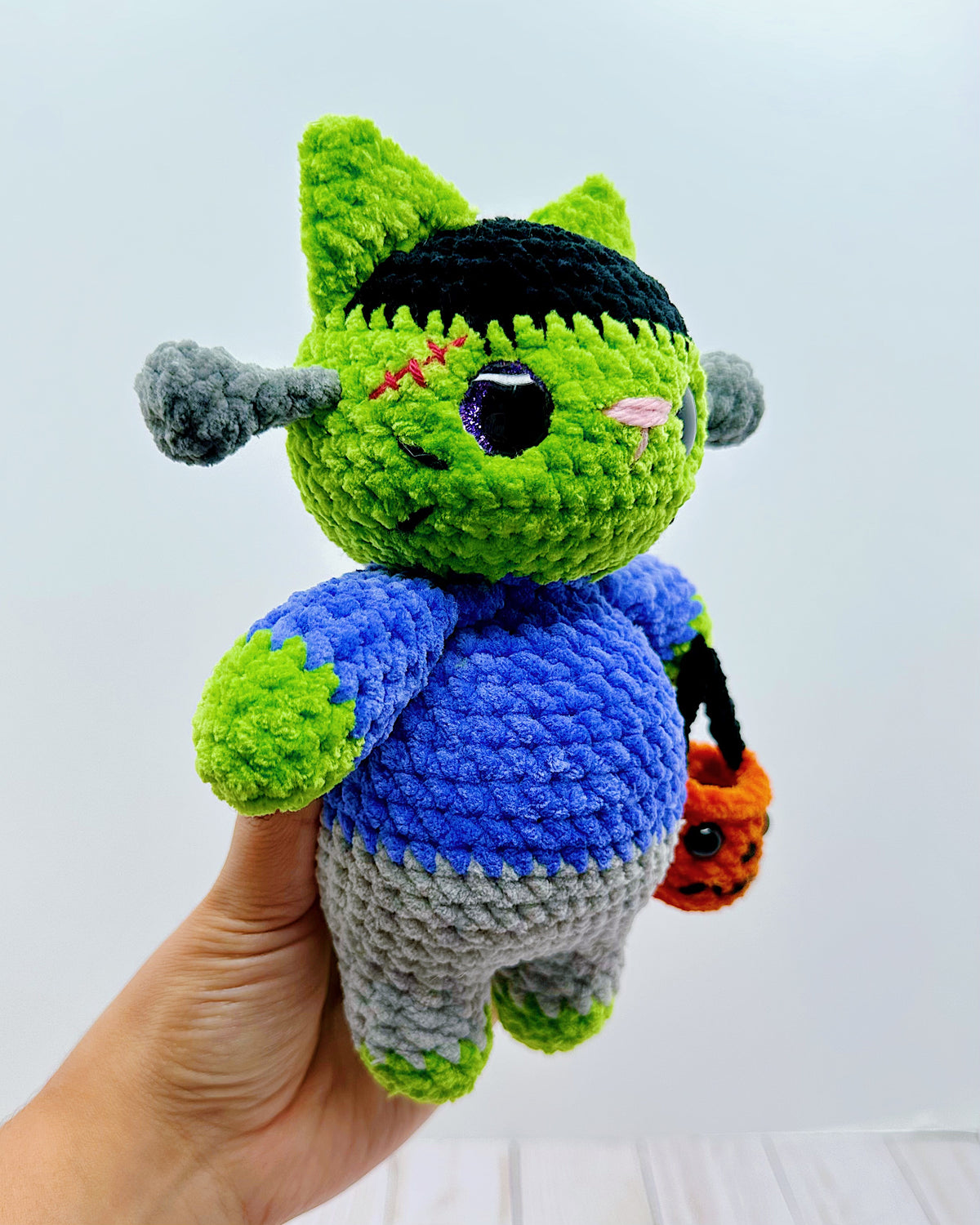 Handmade Crochet Frankenkitty