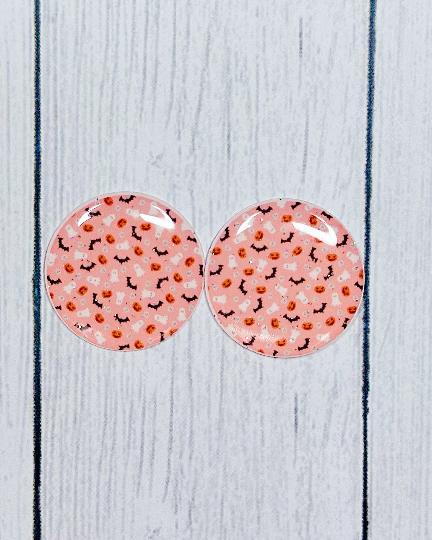 Halloween Pattern 1" Round Cabs