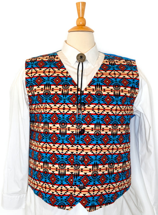 Black Patterned Vest - XXXL