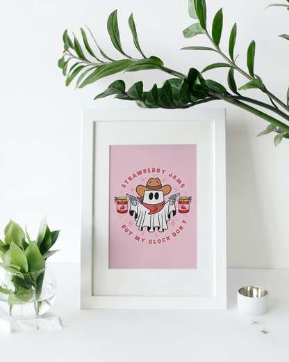 Strawberry Ghost Art Print