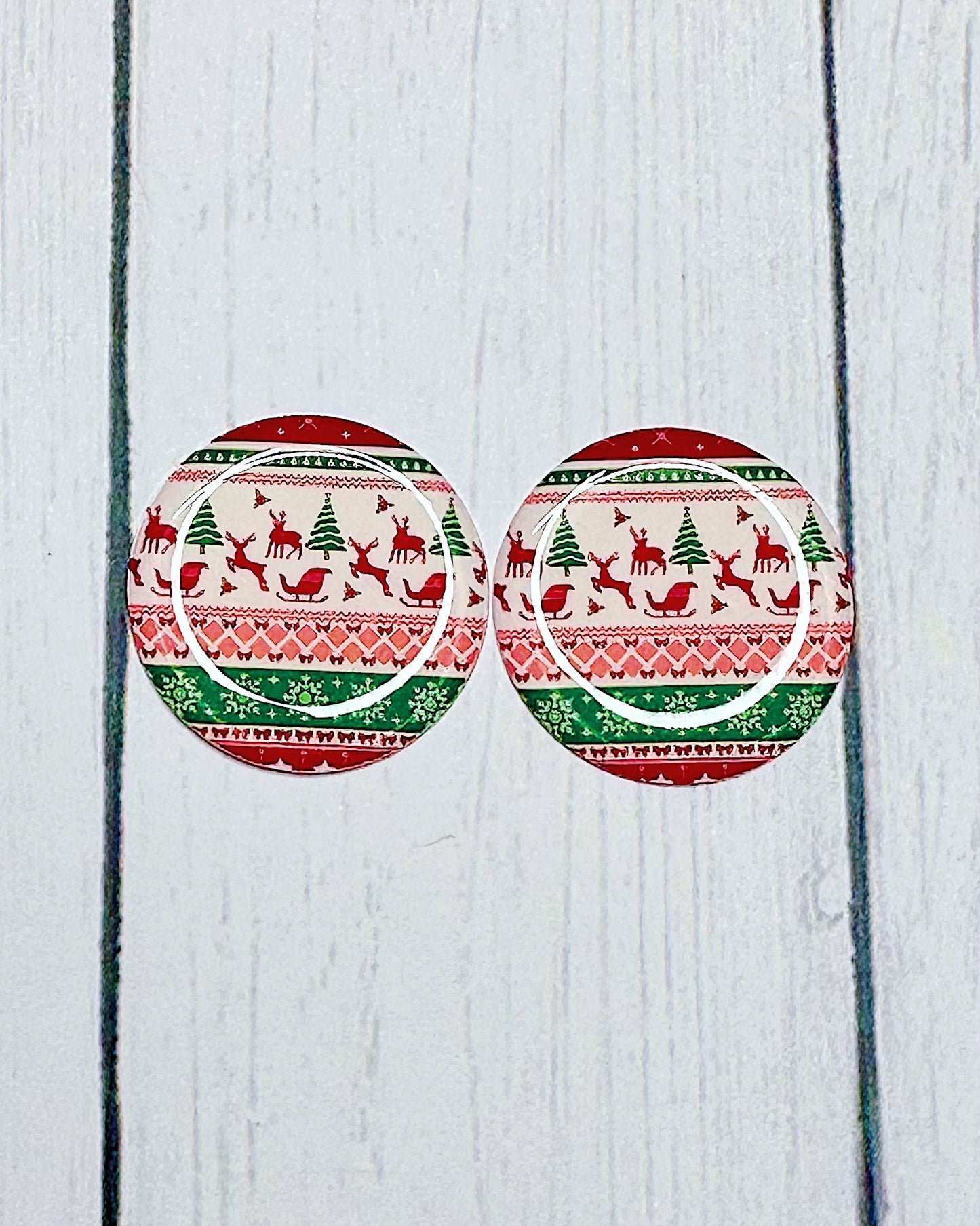 Winter Pattern 1" Round Cabs