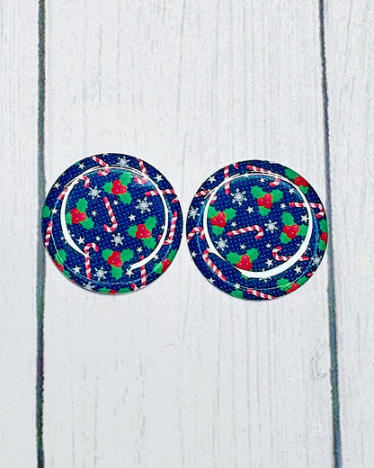Winter Pattern 1" Round Cabs