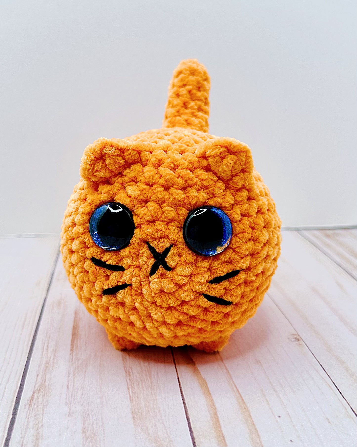 Handmade Crochet Loaf Cat - Orange
